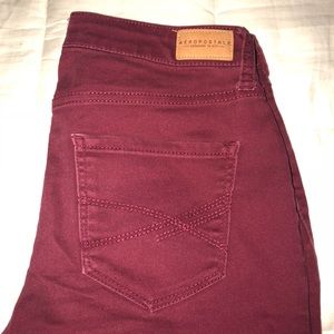 Aeropostale Burgundy skinny Jeans